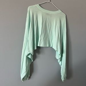 urban outfitters oversized, cropped, long sleeve t-shirt